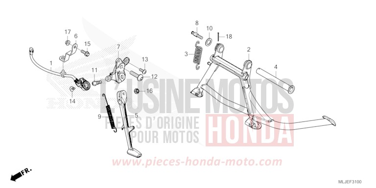 STAND for Gold Wing BETA SILVER METALLIC (NHC07E) from 2024